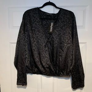 Black cheetah top